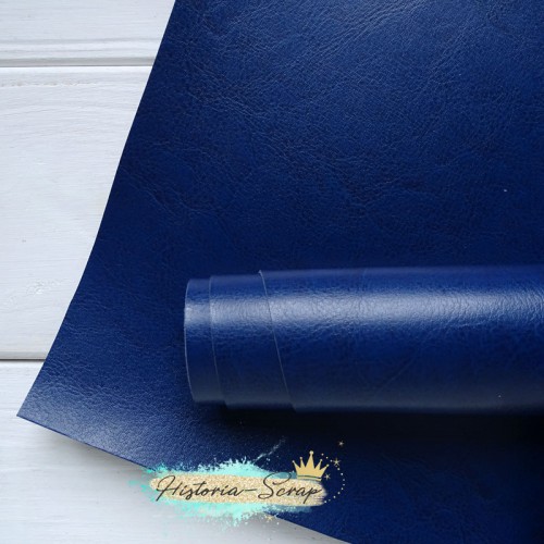 Переплетный кожзам "Небраска" (Италия), цвет темно-синий, 35х31 см